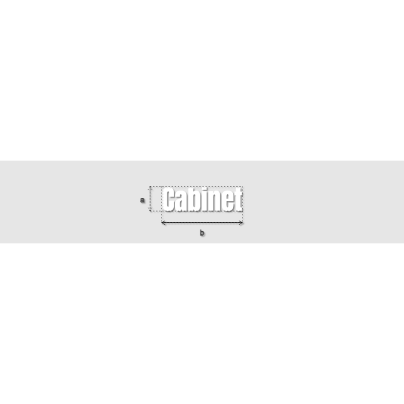 Découpe de lettres : "Cabinet"