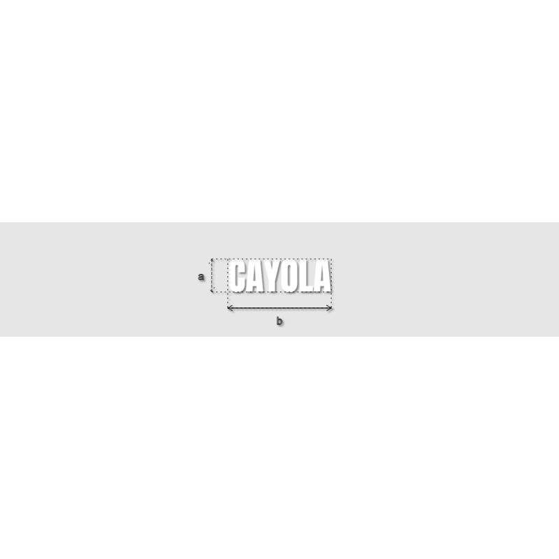 Découpe de lettres : "CAYOLA"
