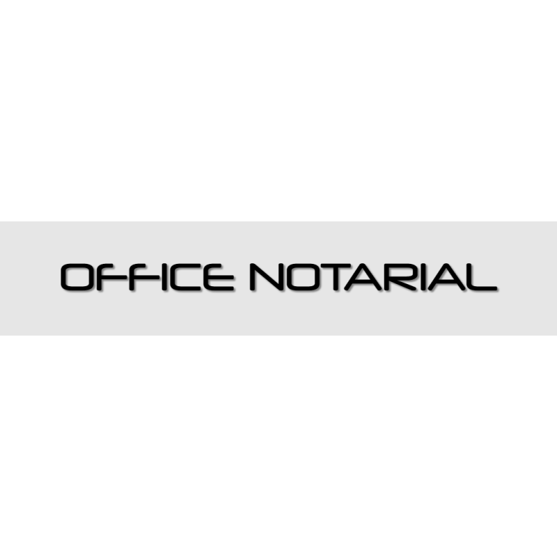 Découpe de lettres : "OFFICE NOTARIAL"