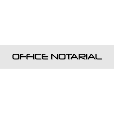 Découpe de lettres : "OFFICE NOTARIAL"