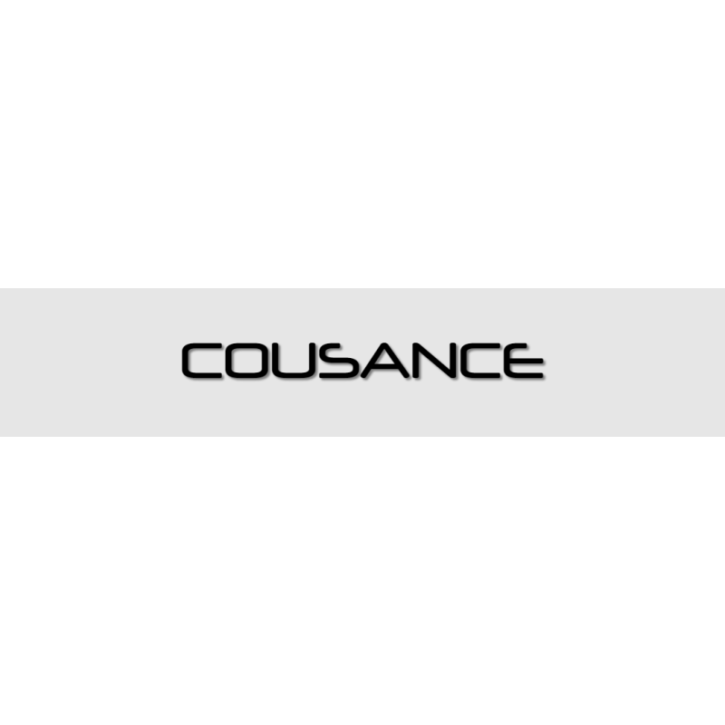 Découpe de lettres : "COUSANCE"