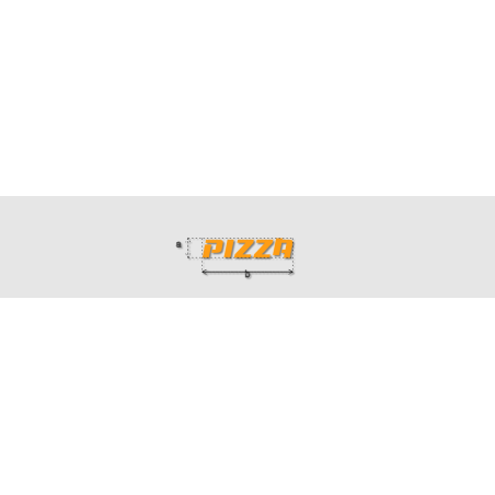 Découpe de lettres : "pizza"