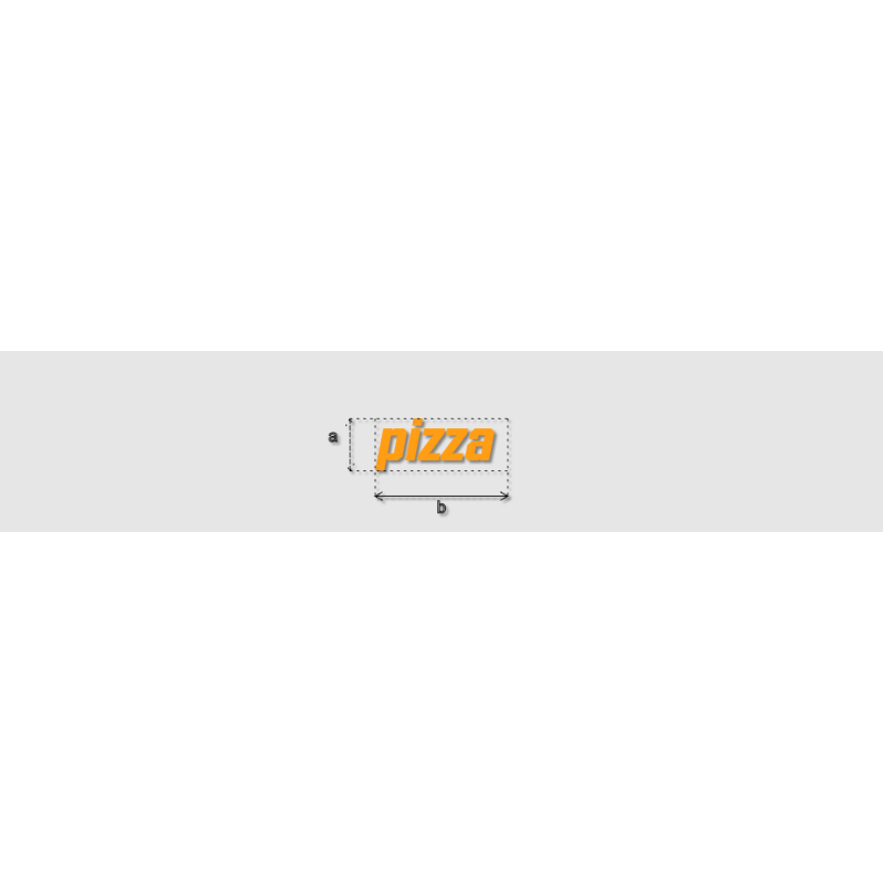 Découpe de lettres : "pizza "