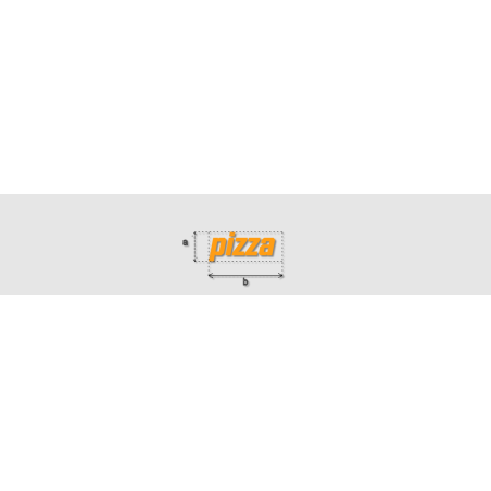 Découpe de lettres : "pizza "