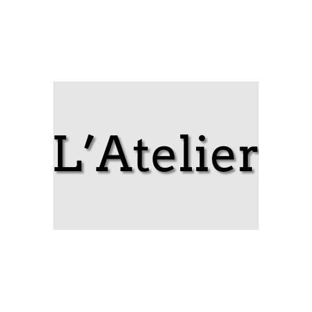 Découpe de lettres : "L’Atelier"