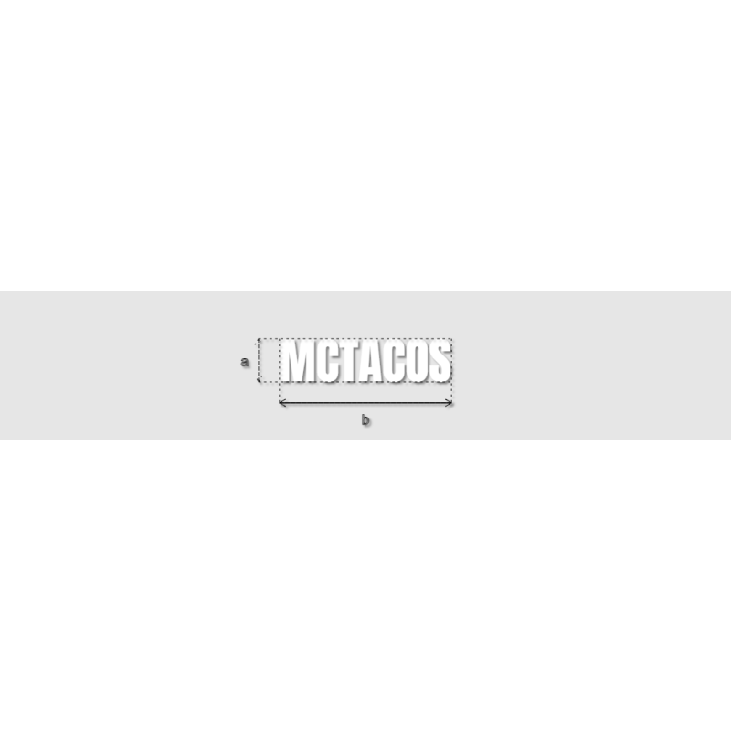 Découpe de lettres : "MCTACOS"