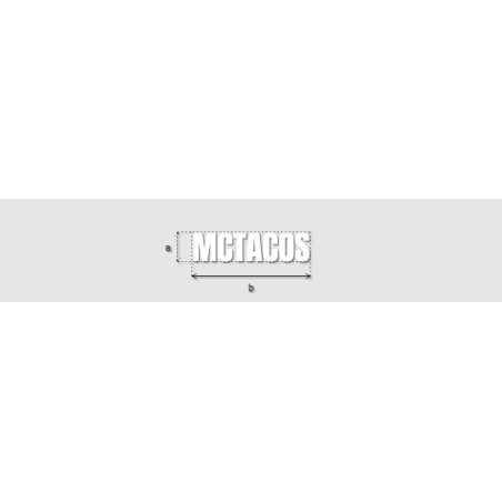 Découpe de lettres : "MCTACOS"