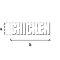 Découpe de lettres : "CHICKEN"