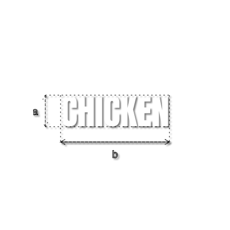 Découpe de lettres : "CHICKEN"