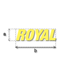 Découpe de lettres : "ROYAL"