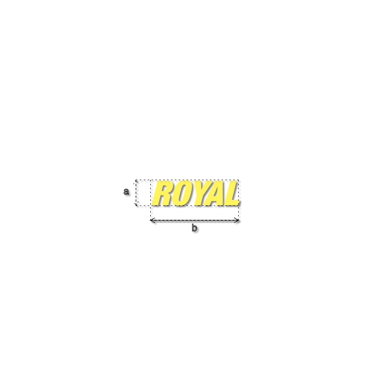 Découpe de lettres : "ROYAL"