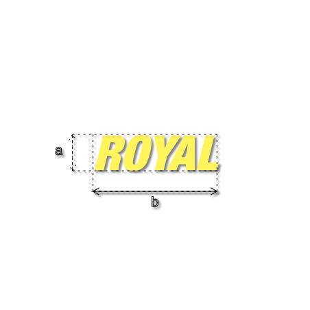 Découpe de lettres : "ROYAL"