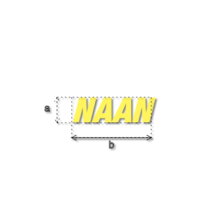 Découpe de lettres : "NAAN"