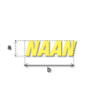 Découpe de lettres : "NAAN"