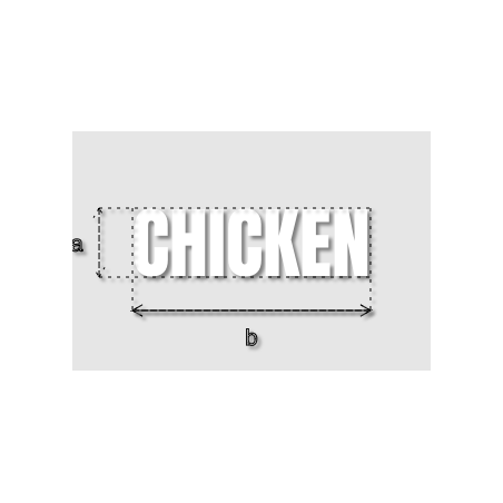 Découpe de lettres : "CHICKEN"
