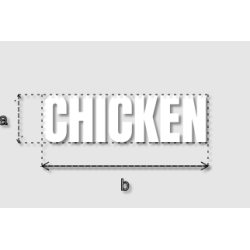 Découpe de lettres : "CHICKEN"