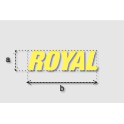 Découpe de lettres : "ROYAL"