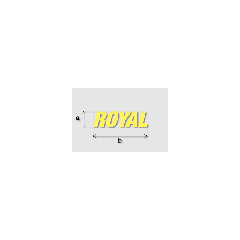 Découpe de lettres : "ROYAL"