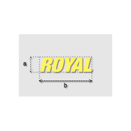 Découpe de lettres : "ROYAL"