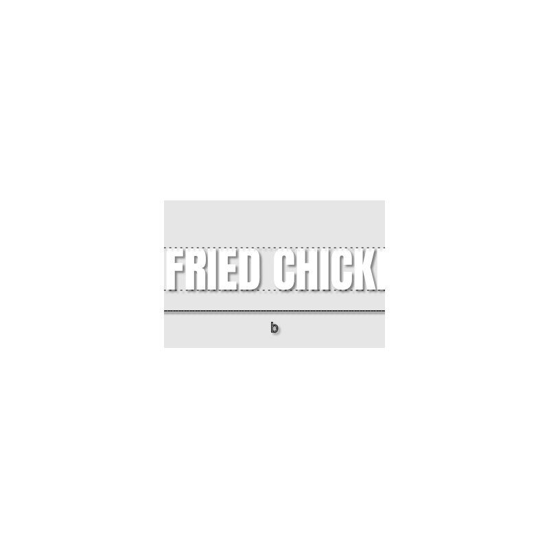 Découpe de lettres : "& FRIED CHICKEN"