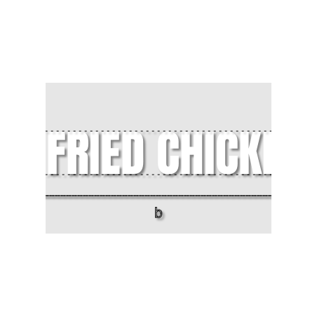 Découpe de lettres : "& FRIED CHICKEN"