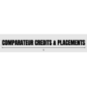 Découpe de lettres : "COMPARATEUR CREDITS & PLACEMENTS"