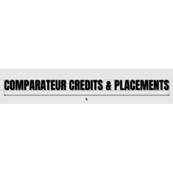 Découpe de lettres : "COMPARATEUR CREDITS & PLACEMENTS"