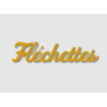 Découpe de lettres : "Fléchettes"