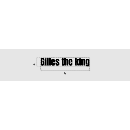 Découpe de lettres : "Gilles the king"