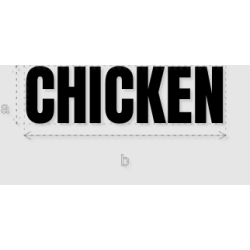 Découpe de lettres : "CHICKEN"