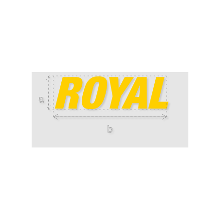 Découpe de lettres : "ROYAL"