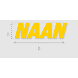 Découpe de lettres : "NAAN"