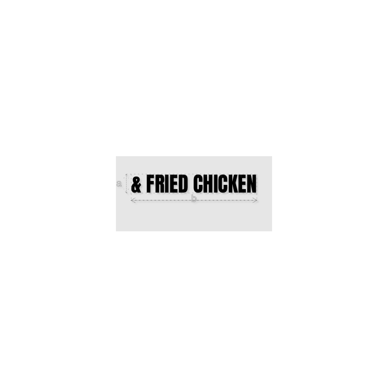 Découpe de lettres : "& FRIED CHICKEN"