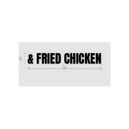 Découpe de lettres : "& FRIED CHICKEN"