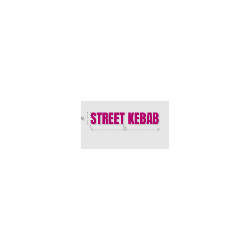 Découpe de lettres : "STREET KEBAB"