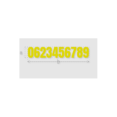 Découpe de lettres : "0623456789"