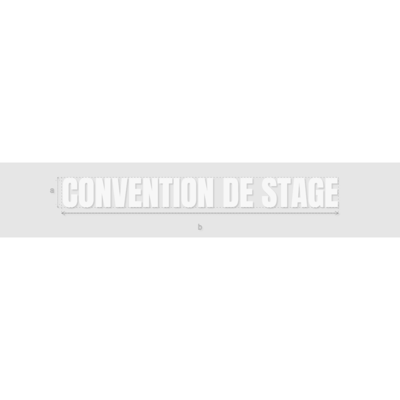 Découpe de lettres : "CONVENTION DE STAGE"