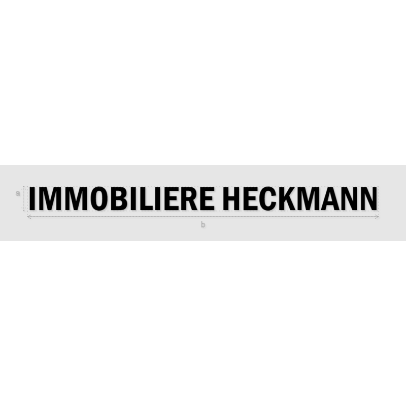 Découpe de lettres : "IMMOBILIERE HECKMANN"