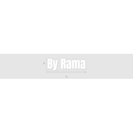 Découpe de lettres : "By Rama"