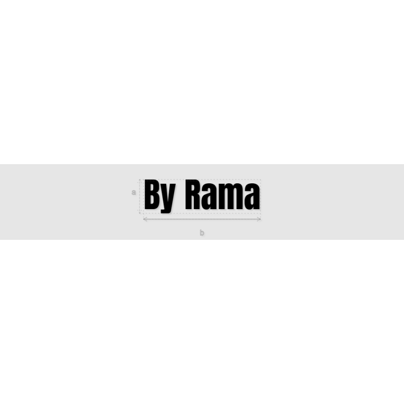 Découpe de lettres : "By Rama"