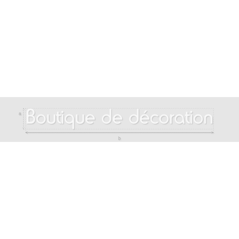 Découpe de lettres : "Boutique de décoration"