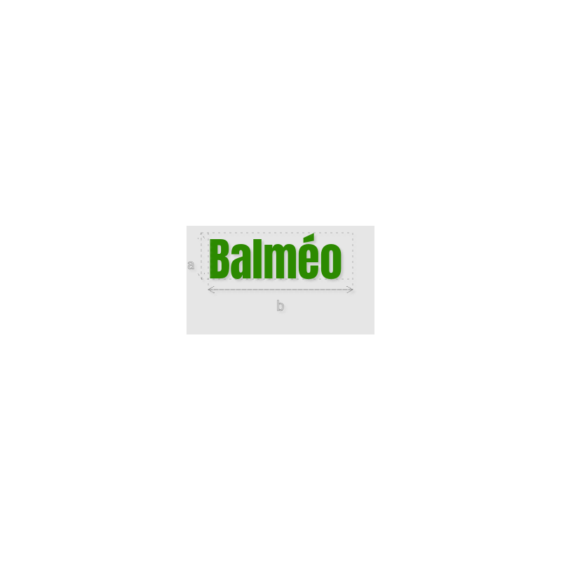 Découpe de lettres : "Balméo "