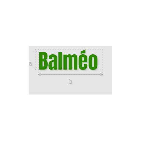 Découpe de lettres : "Balméo "