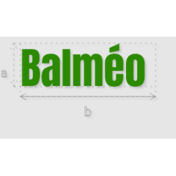 Découpe de lettres : "Balméo "