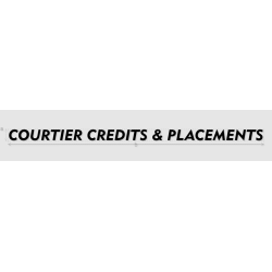 Découpe de lettres : "COURTIER CREDITS & PLACEMENTS"