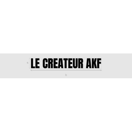 Découpe de lettres : "LE CREATEUR AKF"