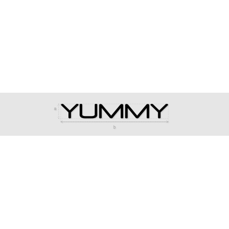 Découpe de lettres : "YUMMY"