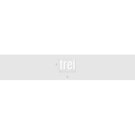 Découpe de lettres : "trei"