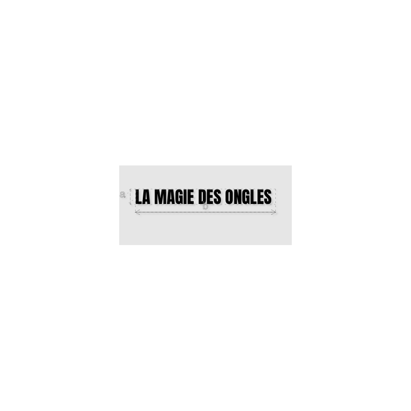 Découpe de lettres : "LA MAGIE DES ONGLES "