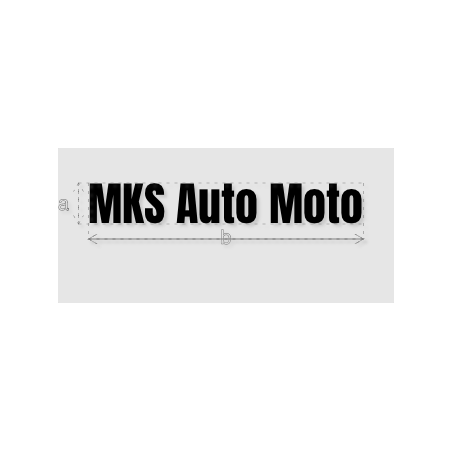 Découpe de lettres : "MKS Auto Moto"